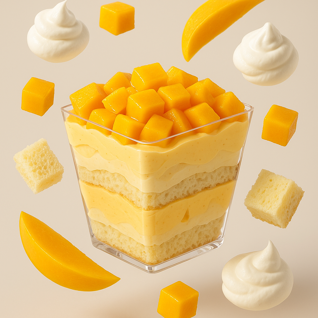 Mango Puree Dessert Cups by Layers & Temptations